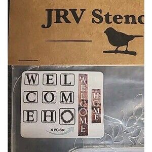 NEW JRV  15mil Reusable Welcome/Home Letter Sign Stencils 7.5x6.25